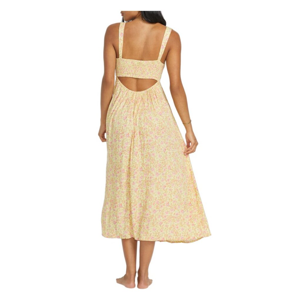 Billabong Yellow Floral Midi Dress - Picture 3 of 4
